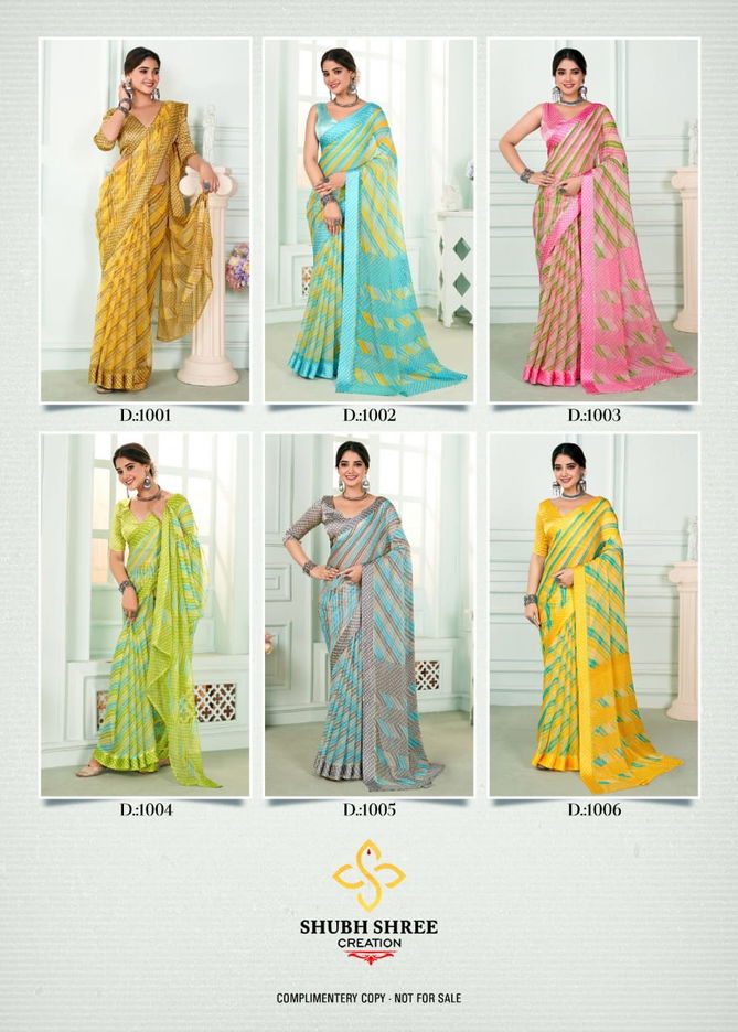 Florence By Shubh Shree Chiffon Printed Sarees Catalog